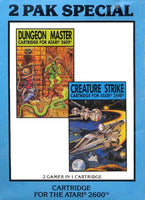 2 Pak Special: Dungeon Master / Creature Strike Atari 2600 Reproduction Box