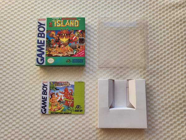 Adventure Island Gameboy GB Reproduction Box With Manual - Top Quality Print And Material