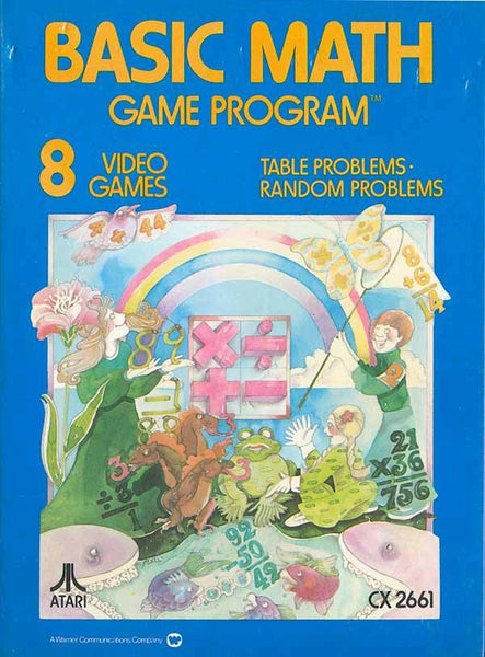 Basic Math Reproduction Box and Manual for Atari 2600