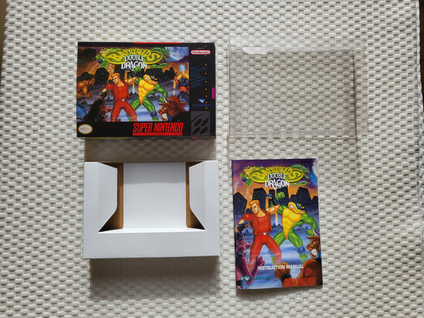 Battletoads Double Dragon SNES Super NES Reproduction Box With Manual - Top Quality Print And Material