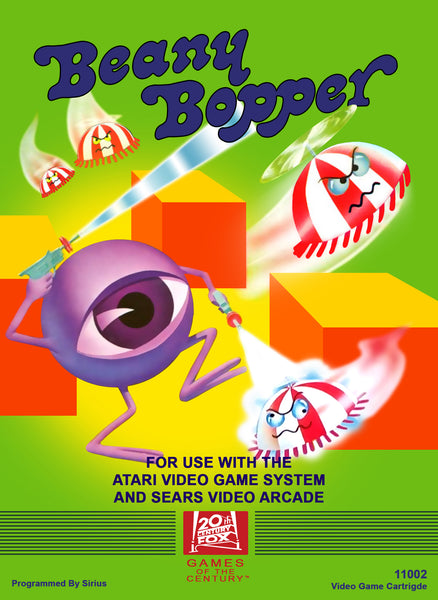 Beany Bopper Reproduction Box and Manual for Atari 2600