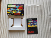 Biometal SNES Super NES Reproduction Box With Manual - Top Quality Print And Material