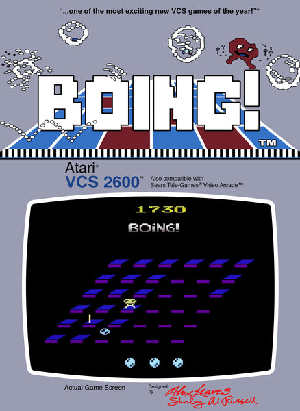 Boing! Reproduction Box and Manual for the Atari 2600