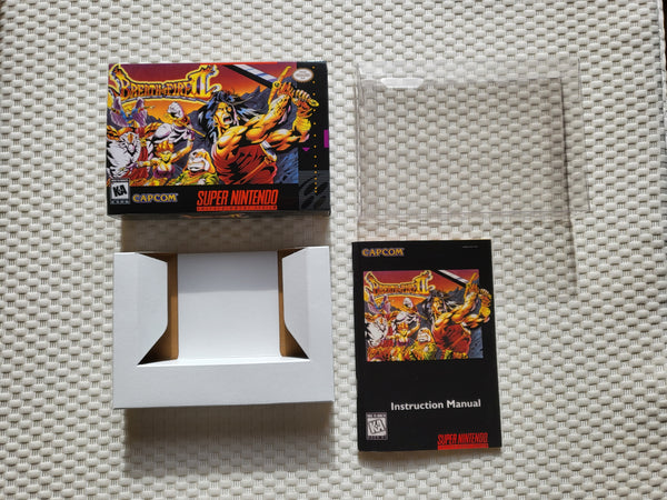 Breath Of Fire 2 SNES Super NES Reproduction Box With Manual - Top Quality Print And Material