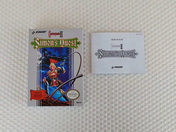 Castlevania 2 Simons Quest NES Entertainment System Reproduction Box And Manual