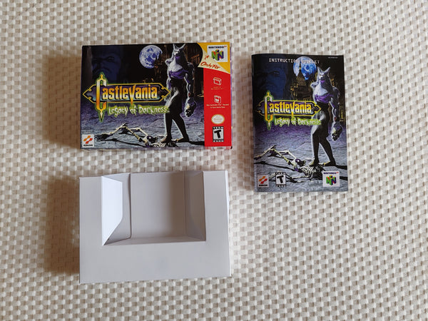 Castlevania Legacy Of Darkness N64 Reproduction Box And Manual
