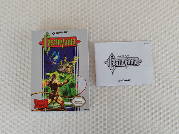 Castlevania NES Entertainment System Reproduction Box And Manual