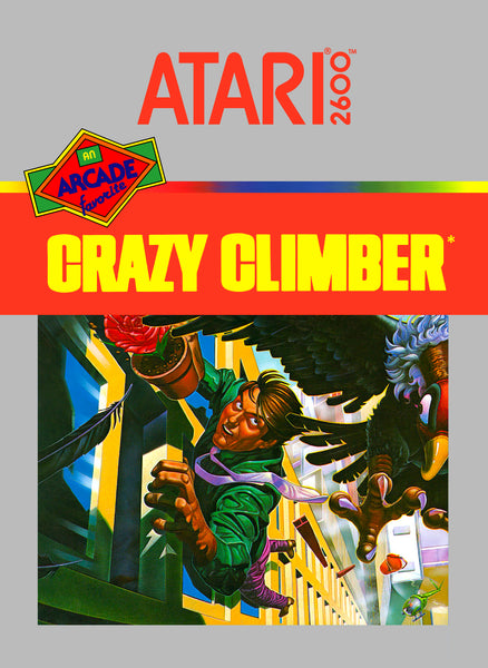 Crazy Climber Atari 2600 Reproduction Box With Manual