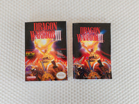 Dragon Warrior III 3 NES Entertainment System Reproduction Box And Manual