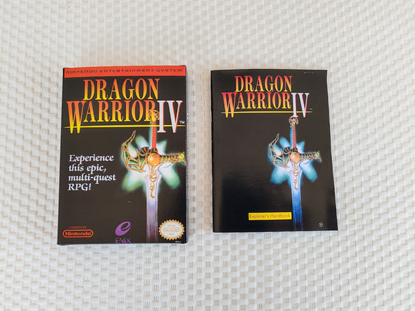 Dragon Warrior 4 NES Entertainment System Reproduction Box And Manual