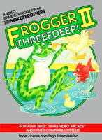 Frogger II: Threeedeep! Atari 2600 Reproduction Box With Manual