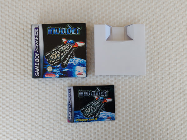 Invader Gameboy Advance GBA Reproduction Box And Manual