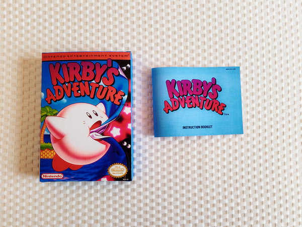 Kirbys Adventure NES Entertainment System Reproduction Box And Manual
