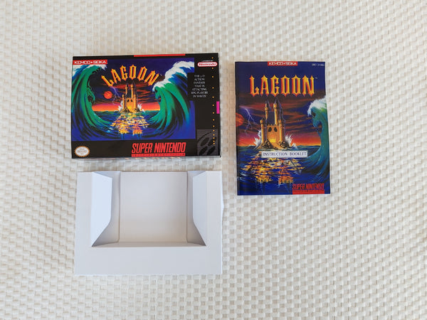 Lagoon SNES Reproduction Box With Manual - Top Quality Print And Material