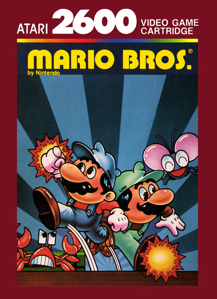 Mario Bros. Atari 2600 Reproduction Box With Manual