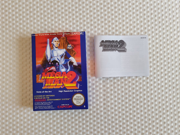 Mega Man 2 NES Entertainment System Reproduction Box And Manual