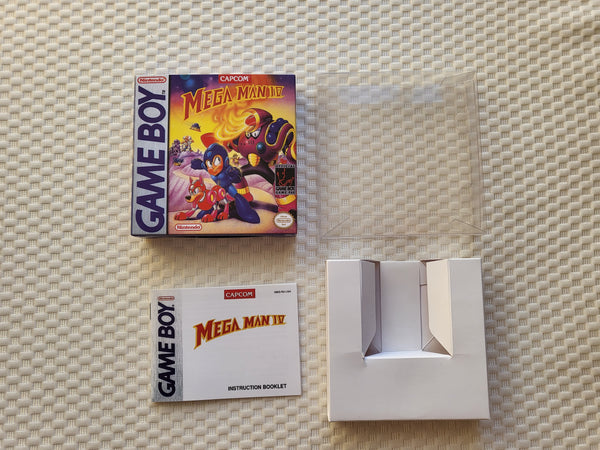 Mega Man IV Megaman 4 Gameboy GB Reproduction Box With Manual - Top Quality Print And Material