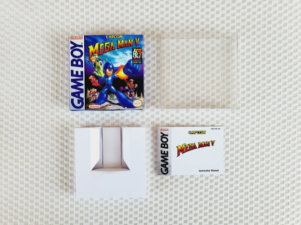 Mega Man V Megaman 5 Gameboy GB Reproduction Box With Manual - Top Quality Print And Material