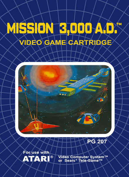 Mission 3000 A.D. Atari 2600 Reproduction Box With Manual