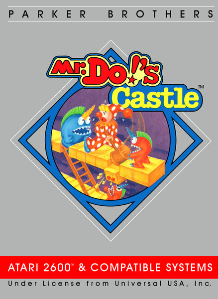 Mr. Do!'s Castle Atari 2600 Reproduction Box With Manual