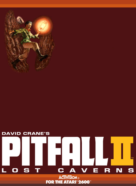 Pitfall II: Lost Caverns Atari 2600 Reproduction Box With Manual