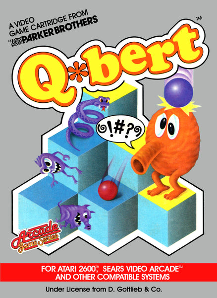 Qbert's Qubes Atari 2600 Reproduction Box With Manual