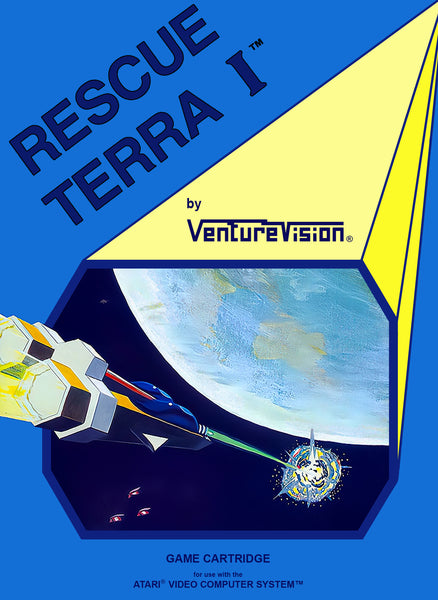 Rescue Terra I Atari 2600 Reproduction Box With Manual