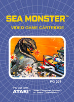 Sea Monster Atari 2600 Reproduction Box With Manual