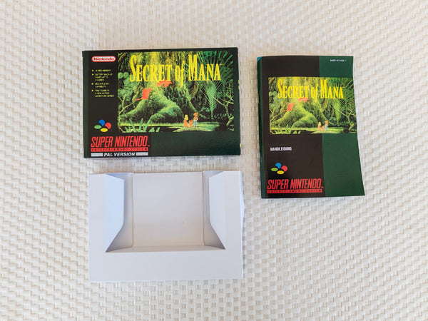 Secret Of Mana SNES Reproduction Box With Manual - Top Quality Print And Material