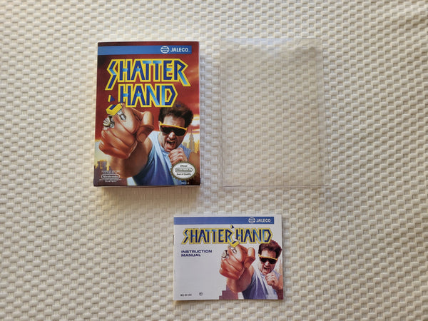 Shatter Hand NES Entertainment System Reproduction Box And Manual