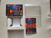 Super Turrican 2 SNES Reproduction Box With Manual - Top Quality Print And Material