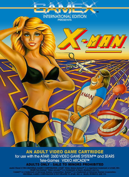 X-Man Atari 2600 Reproduction Box With Manual