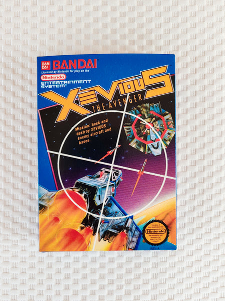 Xevious NES Entertainment System Reproduction Box And Manual