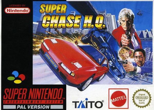 Super Chase HQ SNES Reproduction Box With Manual - Top Quality Print And Material