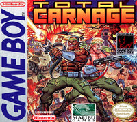 Total Carnage Gameboy GB Reproduction Box With Manual - Top Quality Print And Material