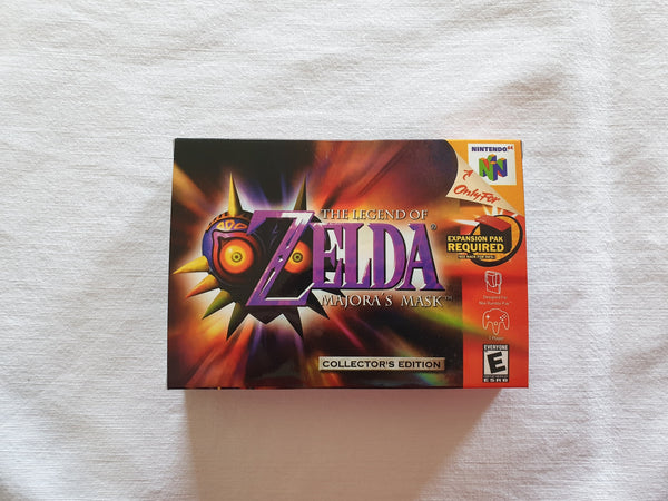 Zelda Majoras Mask N64 Reproduction Box With Manual - Top Quality Print And Material