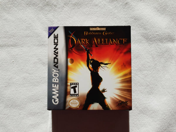 Baldurs Gate Dark Alliance Gameboy Advance GBA Reproduction Box