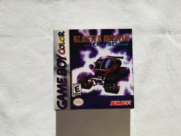 Blaster Master Enemy Below Gameboy Color GBC Box With Manual - Top Quality Print And Material