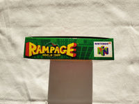 Rampage World Tour N64 Reproduction Box With Manual - Top Quality Print And Material