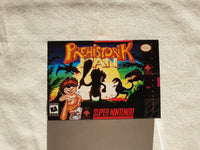 Prehistoric Man SNES Reproduction Box With Manual - Top Quality Print And Material