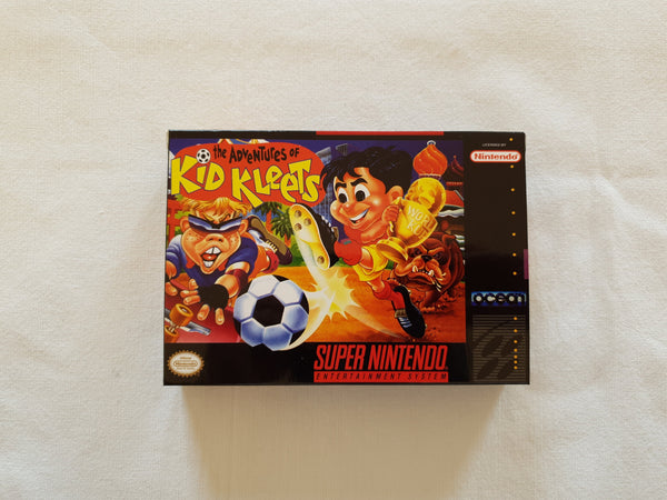The Adventures Of Kid Kleets SNES Reproduction Box With Manual - Top Quality Print And Material