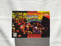Donkey Kong Country 2 SNES Reproduction Box With Manual - Top Quality Print And Material