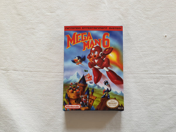Mega Man 6 NES Entertainment System Reproduction Box And Manual