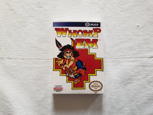 Whomp Em NES Entertainment System Reproduction Box And Manual