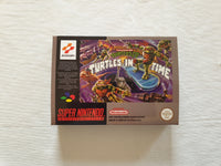 Turtles 4 Turtles In Time SNES Reproduction Box With Manual - Top Quality Print And Material