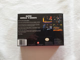 Super Ghouls N Ghost SNES Reproduction Box With Manual - Top Quality Print And Material