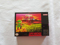 Zelda BS SNES Reproduction Box With Manual - Top Quality Print And Material