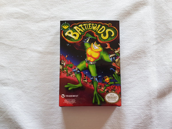Battletoads NES Entertainment System Reproduction Box And Manual