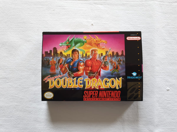 Super Double Dragon SNES Reproduction Box With Manual - Top Quality Print And Material