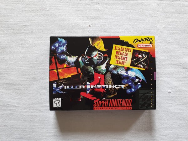 Killer Instinct SNES Reproduction Box With Manual - Top Quality Print And Material